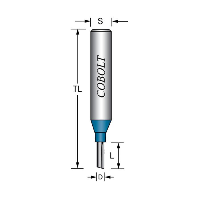 Cobolt 203-009 Notfräs med bottenskär