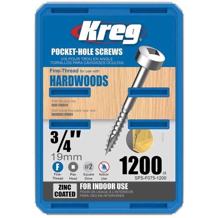 Kreg SPS-F075-1200 Skrue 19 mm 1200-pakning
