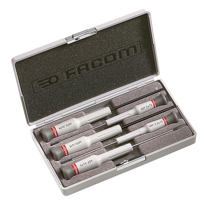 Facom AEF.J5 Skrutrekkersett 5 deler Micro-Tech, 5 deler