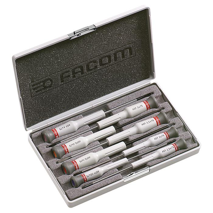 Facom AEF.J6 Skrutrekkersett 8 deler Micro-Tech, 8 deler