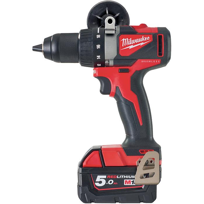 Milwaukee M18 BLDD2-502X Skruvdragare med batteri och laddare