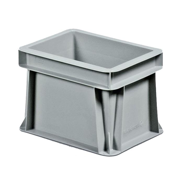 Schoeller Allibert Euroback 6496 Transportlåda grå, utan handtagshål 200x150x145 mm