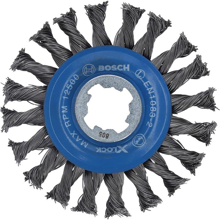Bosch Heavy for Metal Stålborste med X-LOCK, virad tråd, 0,5 x 115 mm