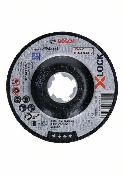 Bosch Expert for Metal Kappeskive X-LOCK, senket skjæring 115 × 2,5 × 22,23 mm
