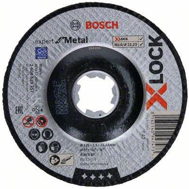 Bosch Expert for Metal Kappeskive X-LOCK, senket skjæring 125 × 2,5 × 22,23 mm