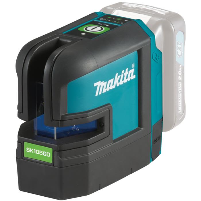 Makita SK105GDZ Krysslaser grønn, uten batteri og lader