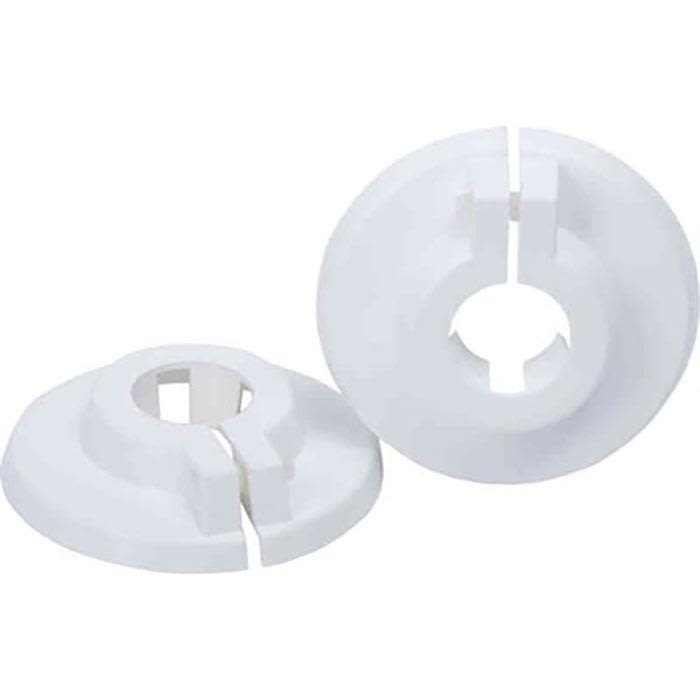 Gelia 3000546182 Täckbricka plast, 2-pack 18 mm, vit
