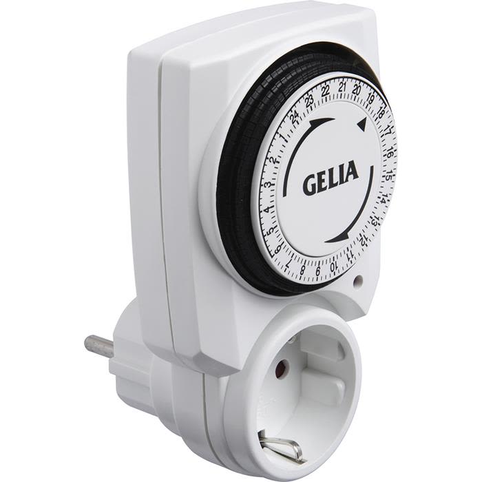 Gelia 06.0034021 Klockströmbrytare jordad, dygn