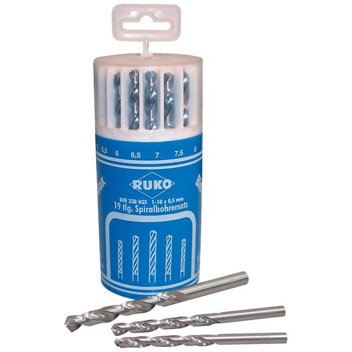Ruko 214225 Borrsats slipad, 19 delar