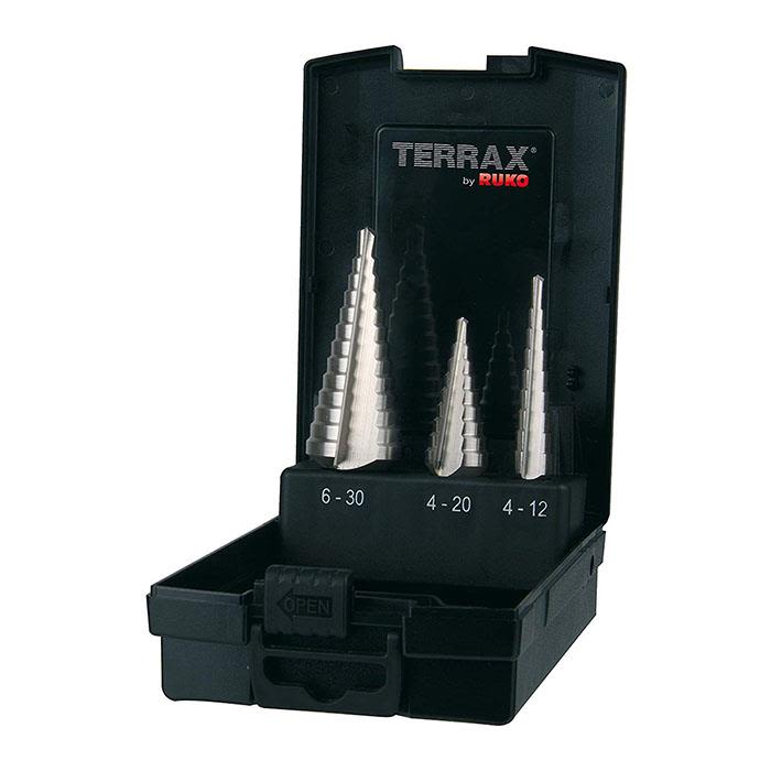 Ruko A101126RO Stegborrset 3 delar, i plastkassett