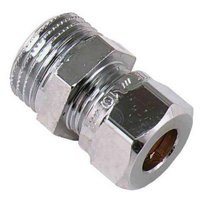 Vatette FG032083520 Klemringkobling rett, forkrommet, utv gjenge, 18 mm x G15