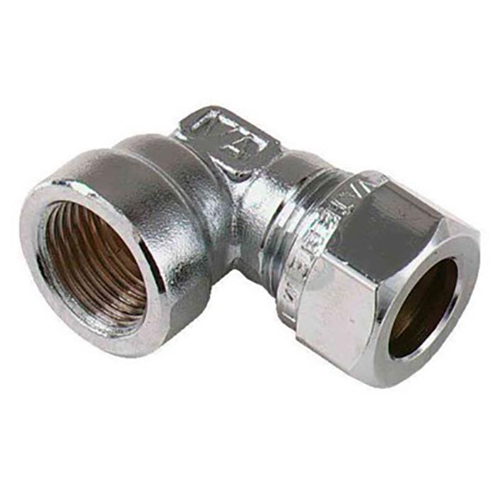 Vatette FG036043420 Vinkelkoppling 90°, förkromad, inv gänga, 12 mm x G10