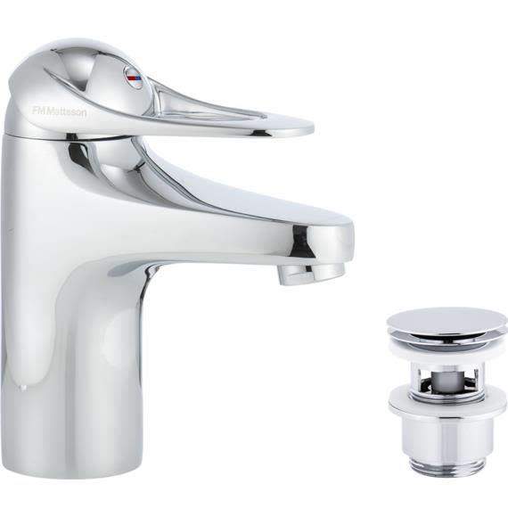 FM Mattsson 9000E 80635000 Tvättställsblandare med push down-ventil
