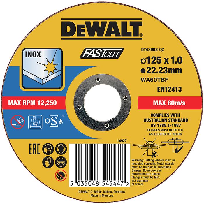 Dewalt DT43902 Kapskiva thin cutting 125 x 1 mm