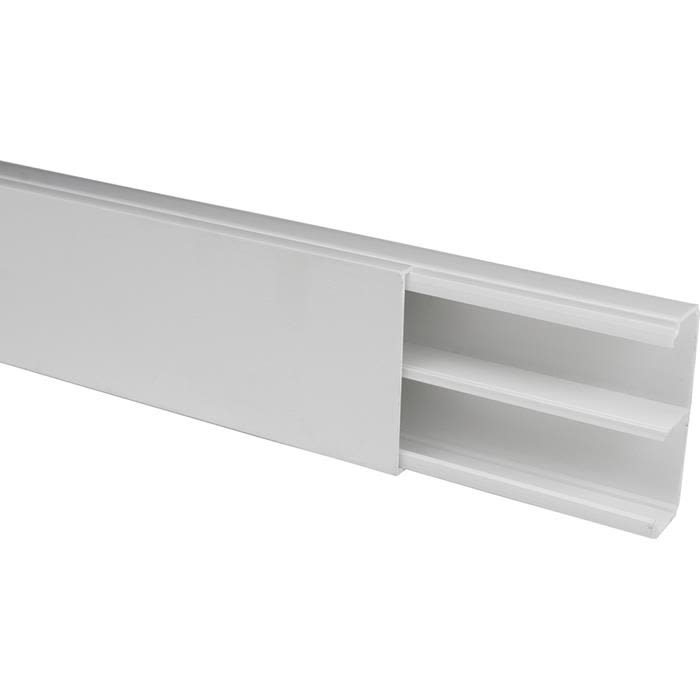 Plasfix 3604-2G Kabelkanal skruvfastsättning, med lock, 2 m 53 x 20 mm, vit