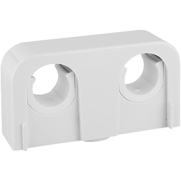 Faluplast Snap 14090 Rörklämma dubbel, 16/20 mm, vit
