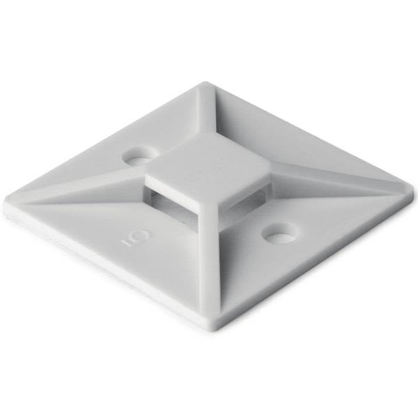 Hellermann Tyton MB3A Ankare självhäftande, 19 x 19 mm Vit, 100-pack