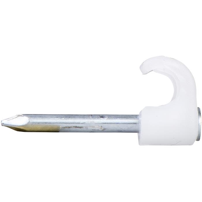 Schneider Electric TC 2032019 Spikerklips for rund kabel, 7–10 mm, 100-pakning 25 mm lengde, hvit