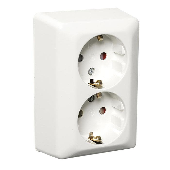 Elko EKO03600 Vägguttag jordat, 2-vägs
