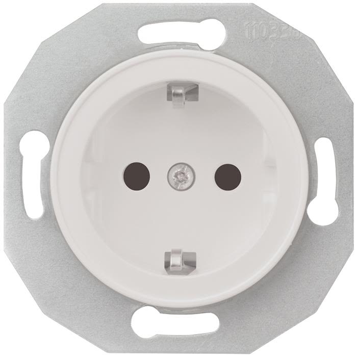 Schneider Electric Renova WDE011103 Vägguttag utan ram, jordat, 1-vägs