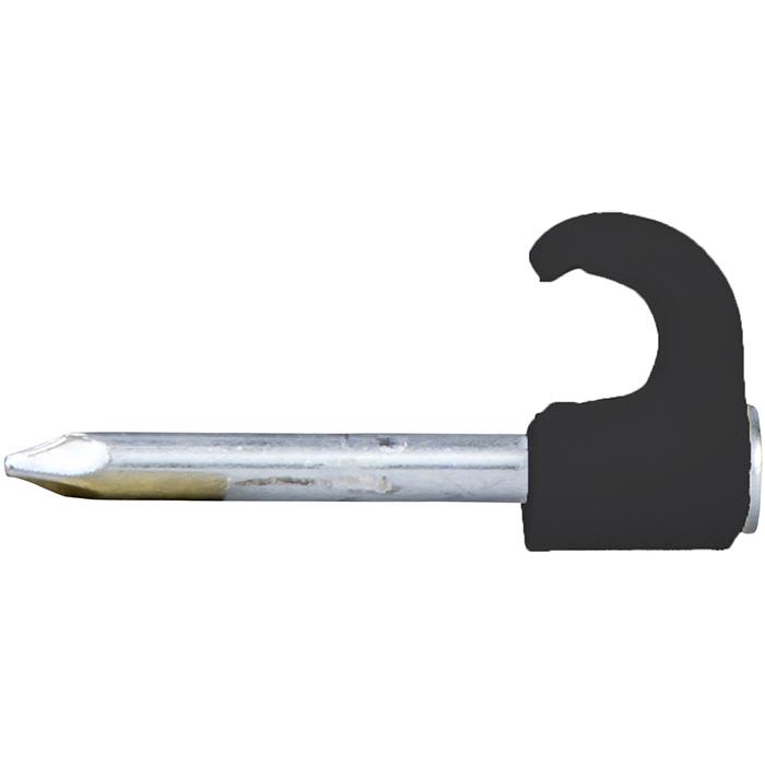 Schneider Electric TC 2042042 Spikerklips for rund kabel, 10–14 mm, 100-pakning 30 mm lengde, svart