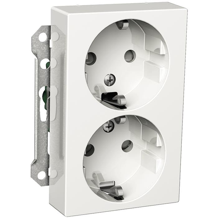 Schneider Electric Exxact WDE002188 Vägguttag jordat, separat brunntändning, 2-vägs, v