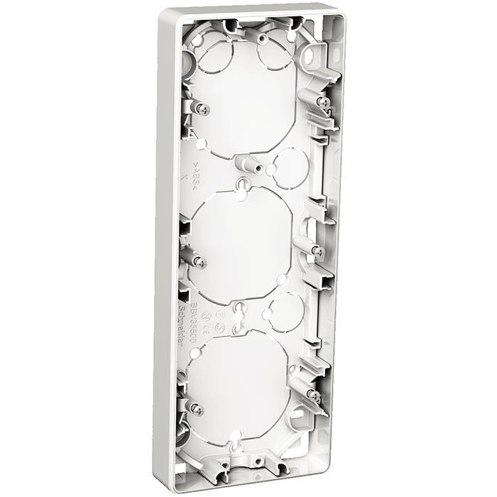 Schneider Electric Exxact WDE002353 Förhöjningsdosa utanpåliggande, 21 mm djup 3 fack