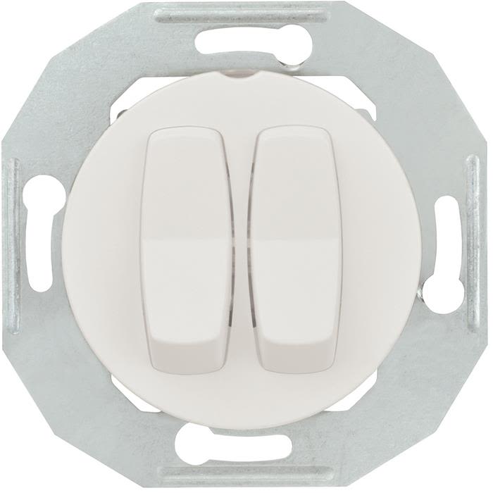 Schneider Electric Renova WDE011016 Vippströmställare utan ram, vit 2 vippor (kopplingstyp: kron)