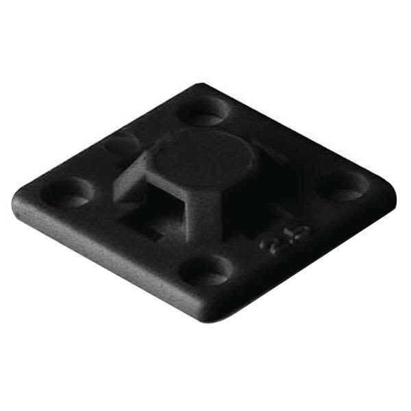Hellermann Tyton MB2A Anker Selvklæbende, 13 x 13 mm Sort, pakke med 50