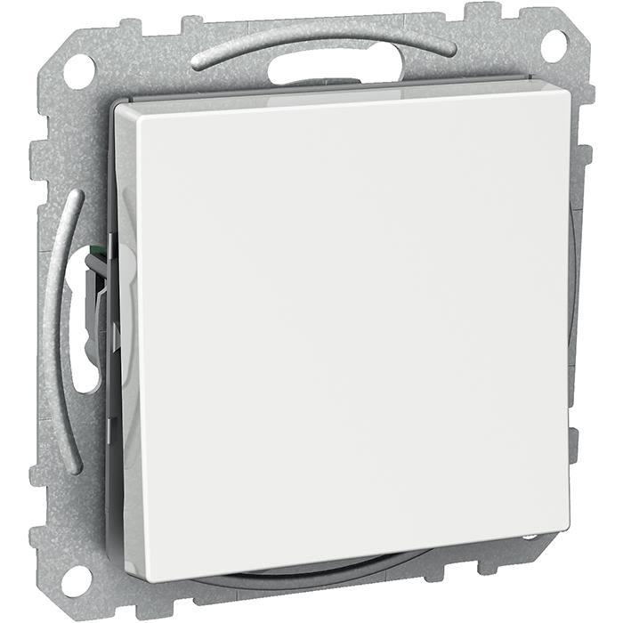 Schneider Electric Exxact WDE002131 Strömbrytare fyrkantig vippa, utan klor, vit Kors