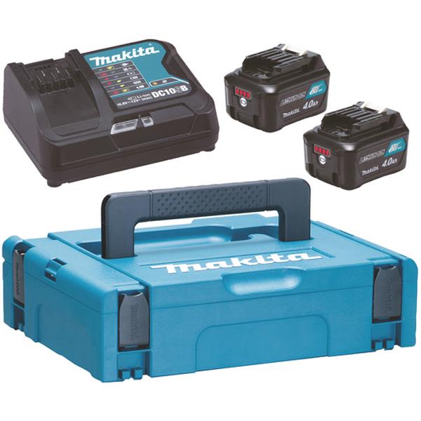 Makita Powerpack 197641-2 Laddpaket 2 st. 4,0 Ah batterier, laddare, väska