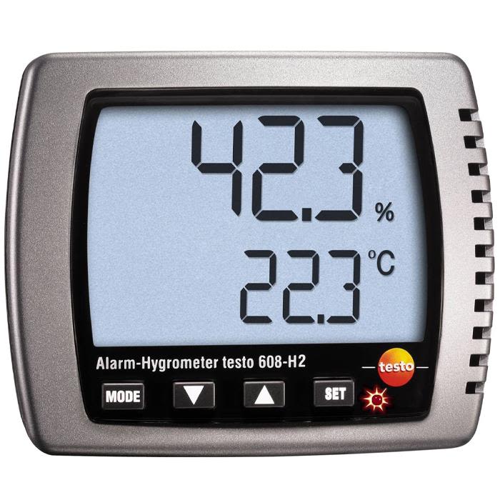 Testo 608-H2, Digitalt, Rektangulær, 6F22, 9 V, -10 - 70 °C, -40 - 70 °C
