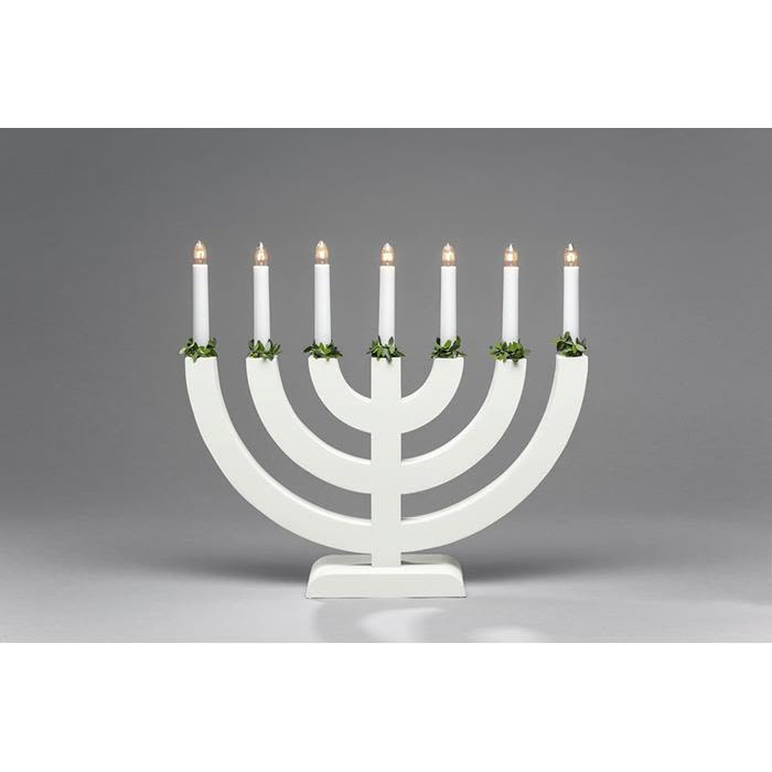 Konstsmide 3987-219 Adventsljusstake vit, 7 ljus