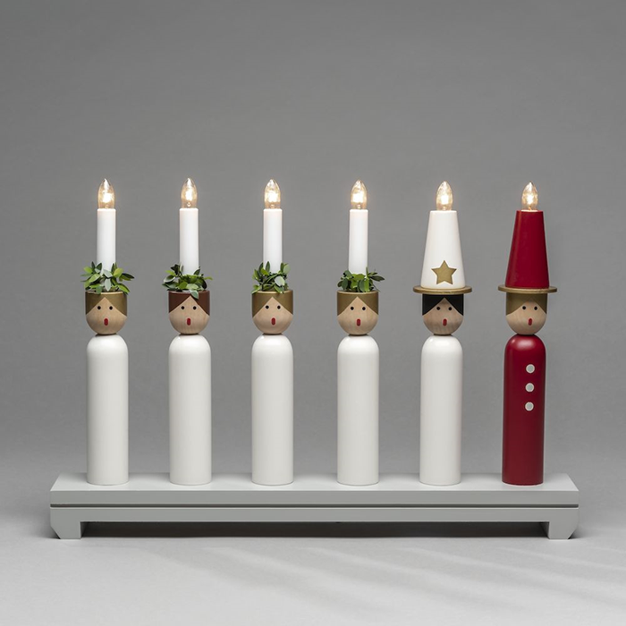Konstsmide 3995-320 Adventsljusstake lucia, 6 ljus