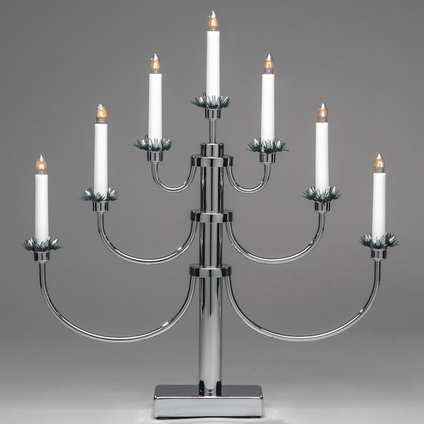 Konstsmide 2050-900TR Adventsljusstake 7 ljus krom