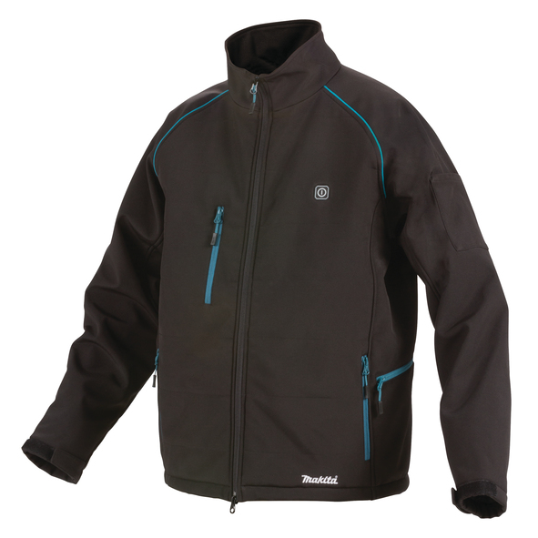 Makita DCJ205ZS Varmejakke svart, uten batteri og lader Str. S