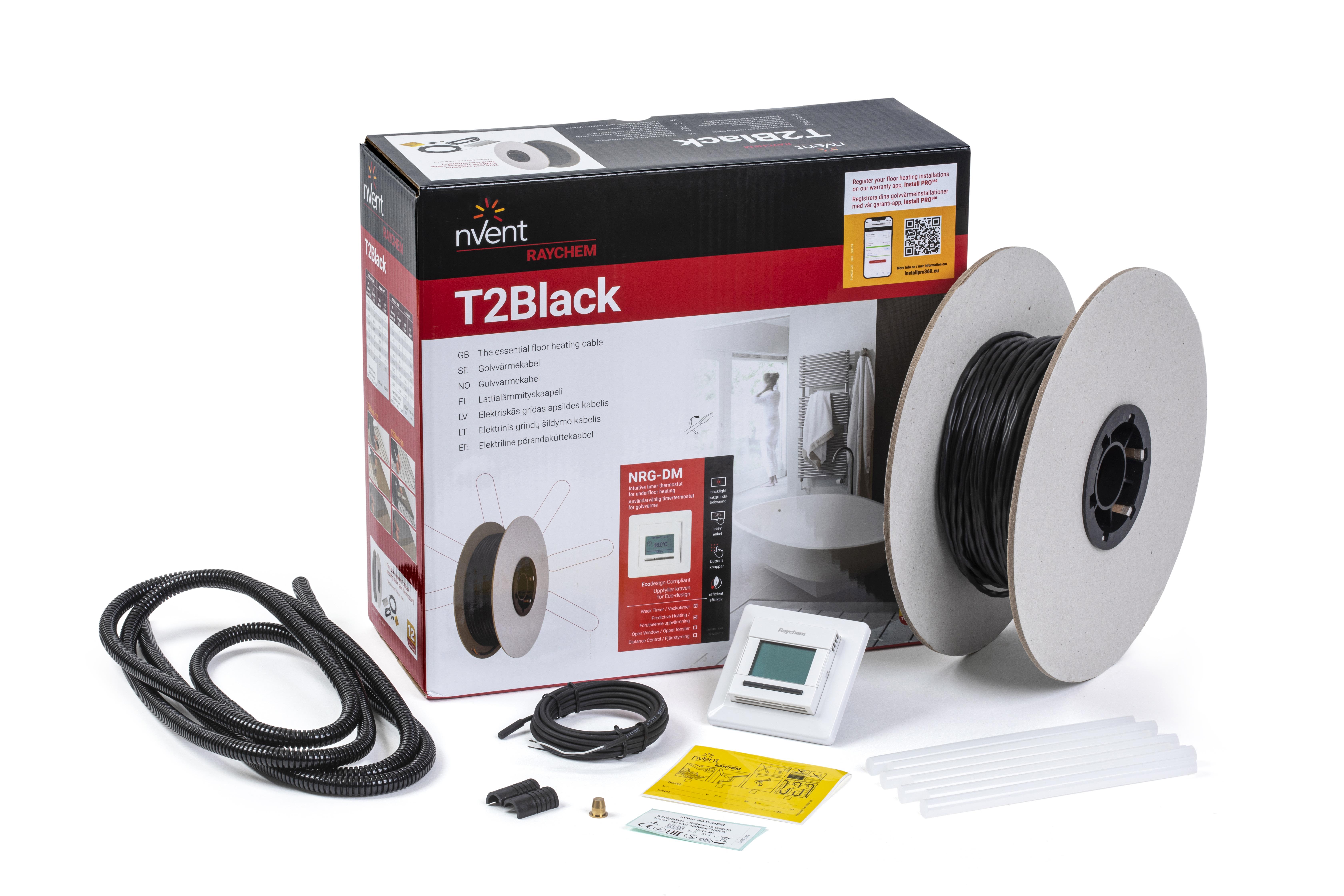 RAYCHEM R-BK-B NRG Golvvärmekit för tunna skikt, 12 W/m 1,8-14,5 m², 180 W
