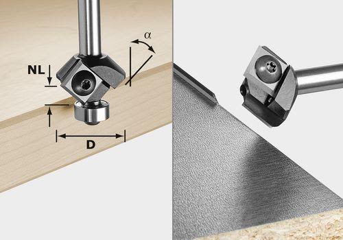Festool S8 HW 45° D27 KL Vändskärsfasfräs 12x12mm