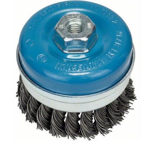 Bosch Koppbørste, vridd, 90, stål 90 mm, 0,8 mm, M14