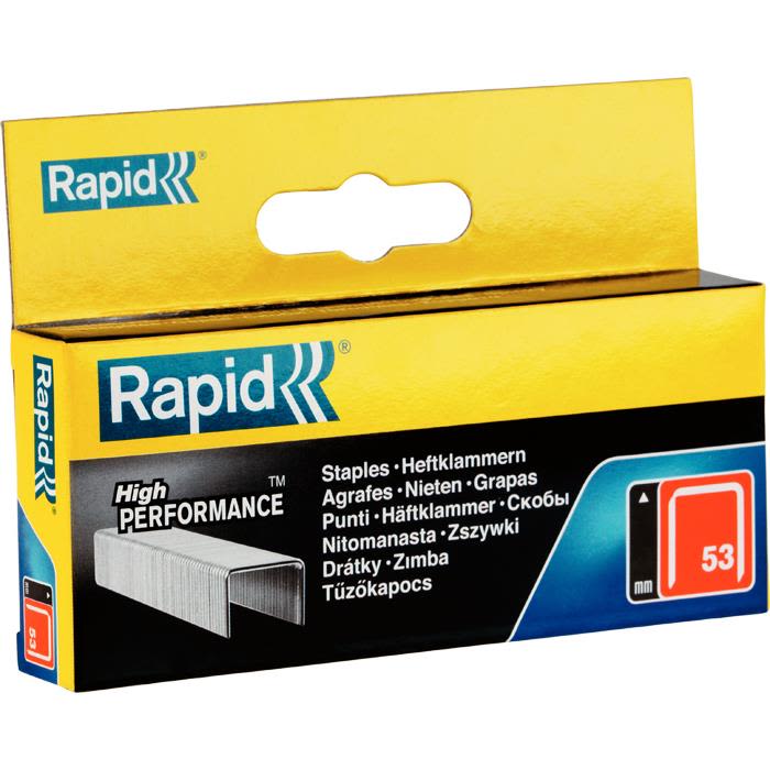Rapid Nr 53 Fintrådsklammer Stål 2500-pack 6 mm
