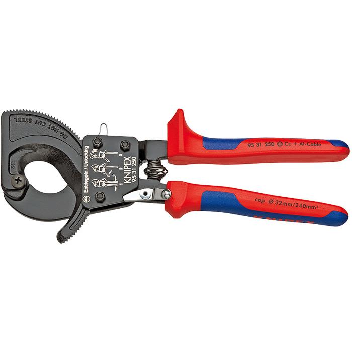 KNIPEX Kabelkutter, (Skralleprinsipp)