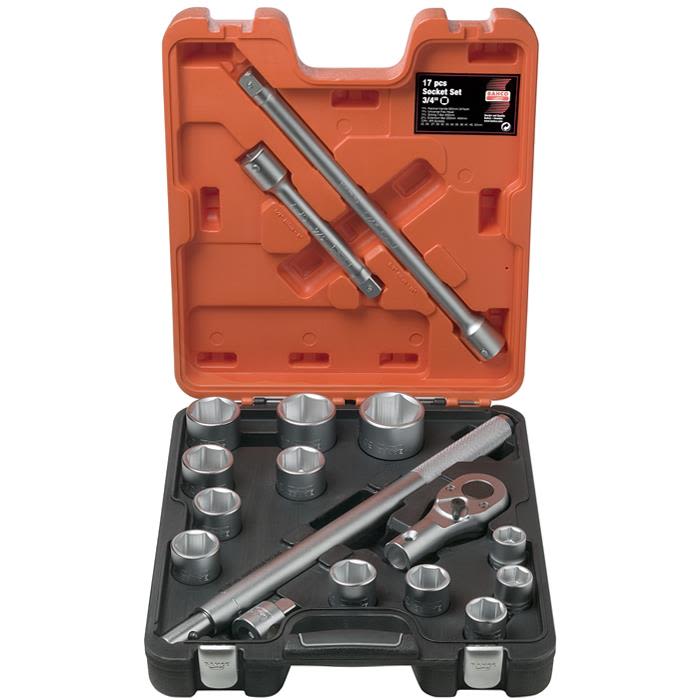 BAHCO socket set 3/4 17 pieces 22-50mm