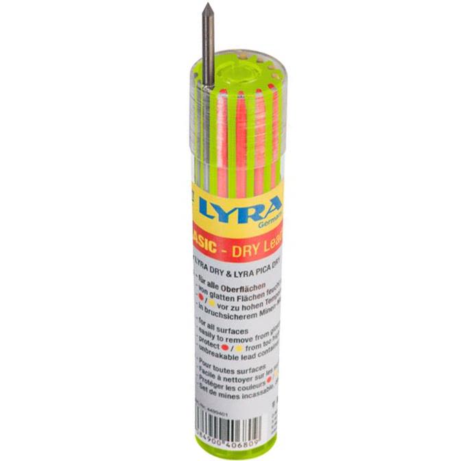 Dybhulspen refill rød, gul og sort Basic 12stk Lyra Dry 10,5 cm