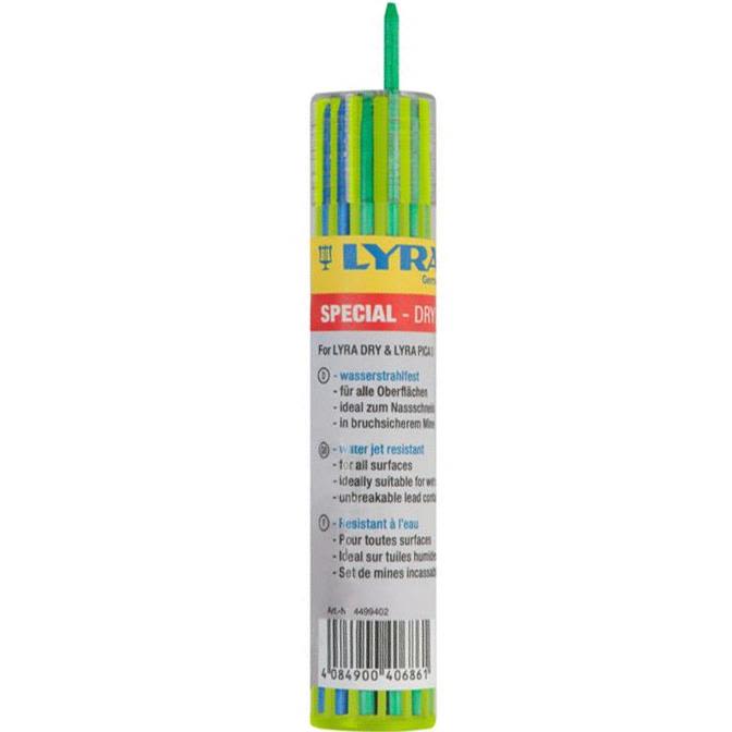 Dybhulspen refill PERMANENT mix hvid, blå, grøn 12 stk Lyra Dry