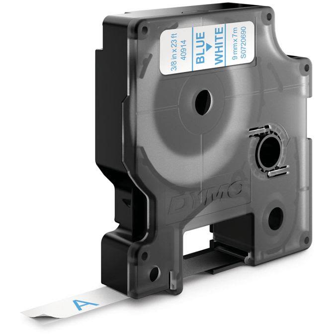 DYMO Standard D1 Tejp 9mm Blått på vitt