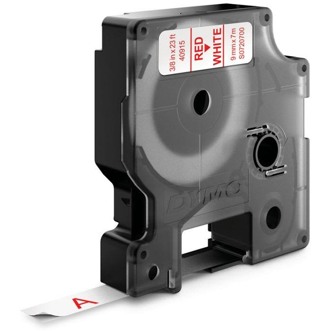 DYMO Standard D1 Tejp 9mm Rött på vitt