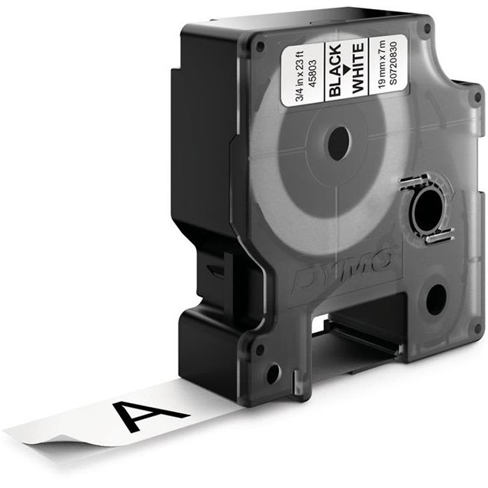 Dymo Merkebånd Dymo D1 19 mm, svart på hvit 45803