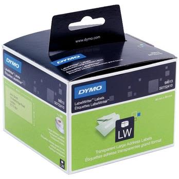 DYMO LW Adressetikett 36x89mm Transparent