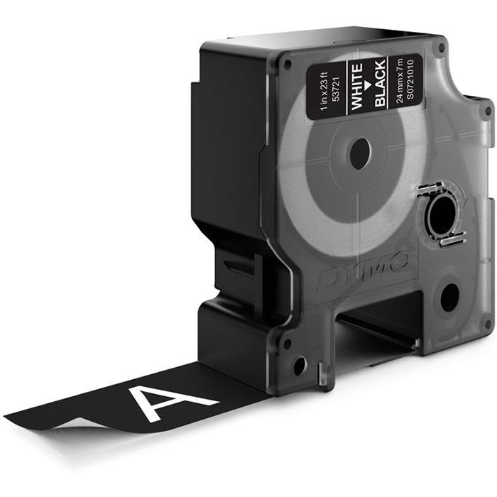 DYMO Standard D1 Tejp 24mm Vit på svart