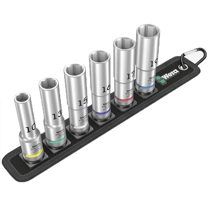 Wera Belt C Deep 1 socket set 1/2" drive 6 pieces
